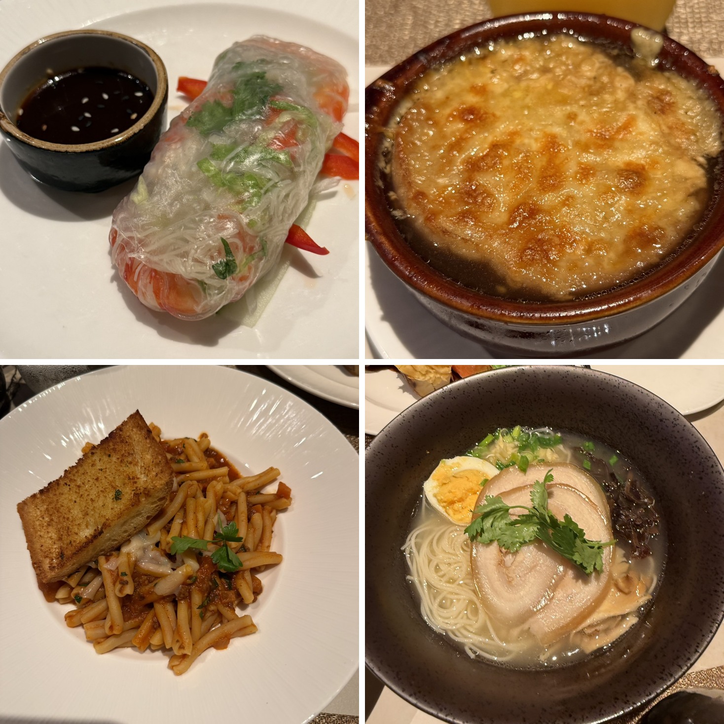 生春巻きやスープ、パスタ、麺料理。撮ったお皿を4枚まとめました😋