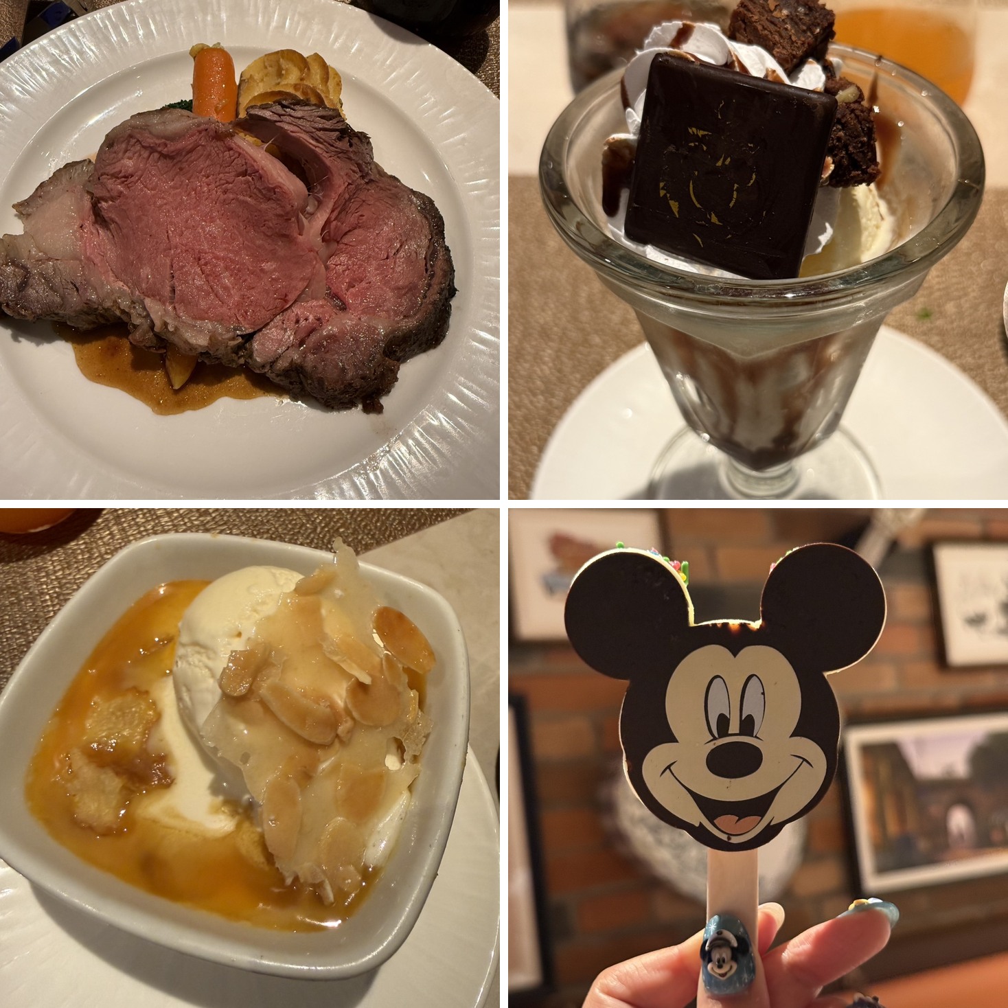 お肉とデザートも。ミッキーの可愛い一品まで💕